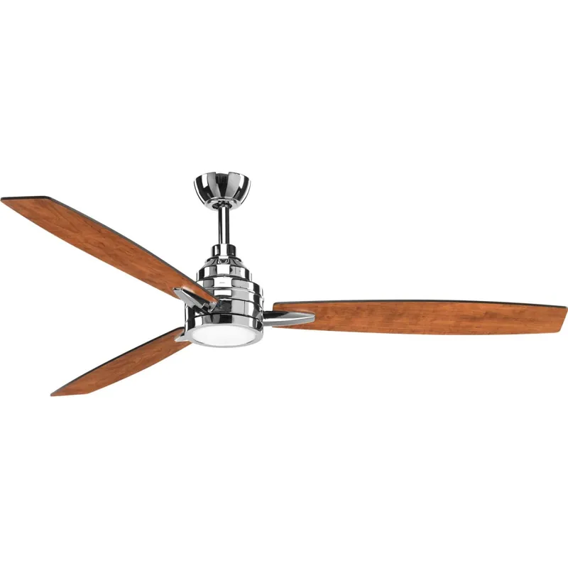 Progress Lighting Gaze 60" 3 Blade Indoor Ceiling Fan - Remote Control and LED Light Kit Included New Arrival