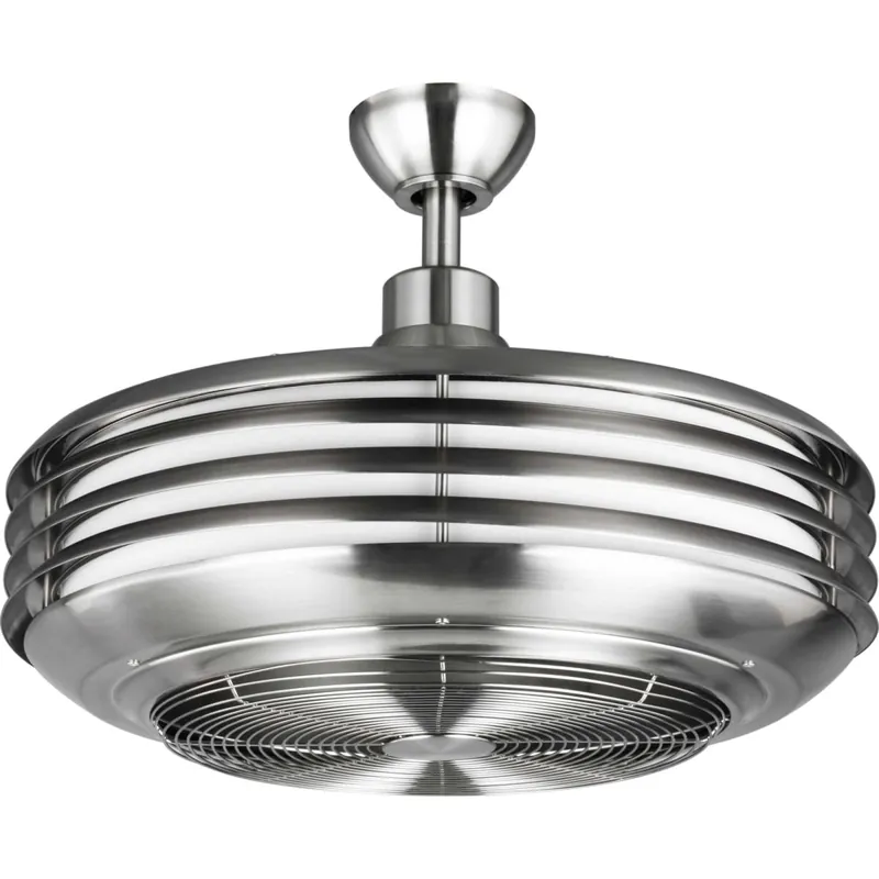 Modern Progress Lighting Sanford 22-7/8" 3 Blade Indoor / Outdoor Ceiling Fan - Remote Control and LED Light Kit Included