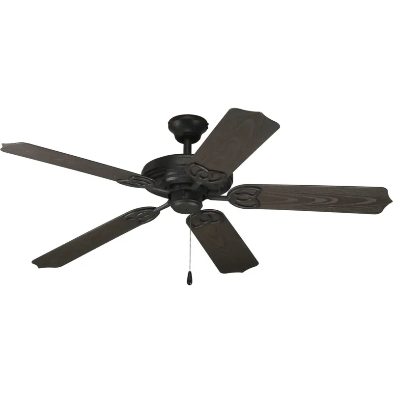 Progress Lighting Patio 52" 5 Blade Indoor / Outdoor Ceiling Fan - Blades Included Worldwide Shipping