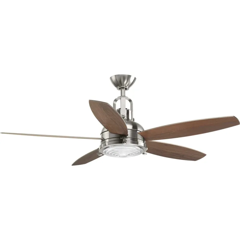 Place Order Progress Lighting Kudos 52" 5 Blade Indoor Ceiling Fan with Integrated LED Light Kit and Remote Control