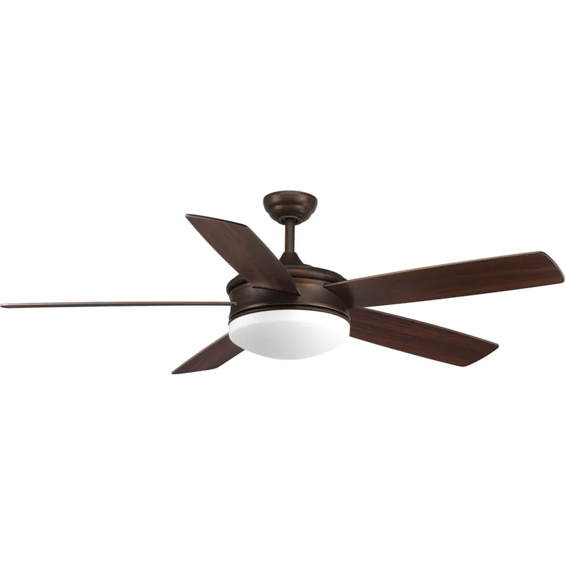 Progress Lighting Fresno 60" 5 Blade Integrated LED Indoor Ceiling Fan with Remote Control Latest