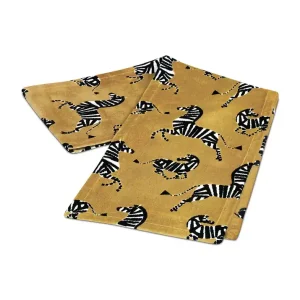 Cheap TENENBAUM ZEBRA TABLE RUNNER IN HONEY - Included in: Holiday Traditional,Home for the Holidays,Table Runners