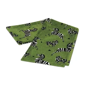 TENENBAUM ZEBRA TABLE RUNNER IN SAGE - Included in: Holiday Traditional,Home for the Holidays,Table Runners Instant Buy