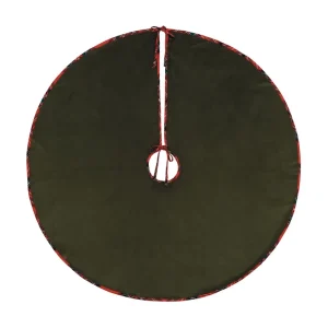 TENENBAUM VELVET TREE SKIRT IN OLIVE - Included in: Holiday Traditional,Home for the Holidays Limited Time