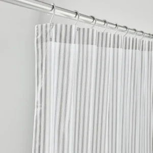 Hassle-Free Returns BLASS TICKING SHOWER CURTAIN IN FAWN - Included in: Blass,Shower Curtains