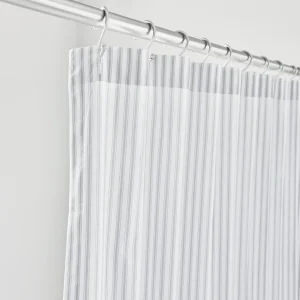 Professional Grade BLASS TICKING SHOWER CURTAIN IN HAZE - Included in: Blass,Shower Curtains