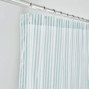 BLASS TICKING SHOWER CURTAIN IN SEA - Included in: Blass,Shower Curtains Hassle-Free Returns