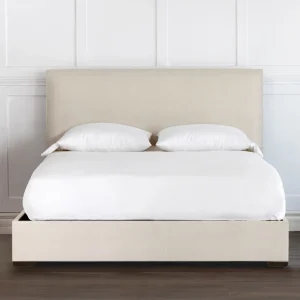 MALLEO UPHOLSTERED PLATFORM BED IN FILLY WHITE Mega Sale