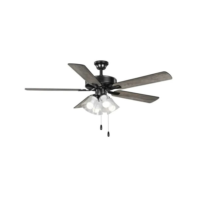 One Day Deal Progress Lighting AirPro Builder 52" 5 Blade LED Indoor Ceiling Fan