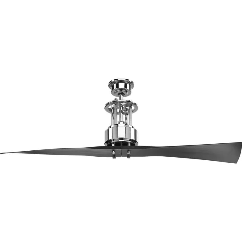 Worldwide Shipping Progress Lighting Spades 56" 2 Blade Indoor Ceiling Fan with Remote Control