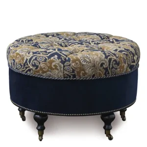 Buy Online ARTHUR OCHRE ROUND OTTOMAN - Included in: Arthur
