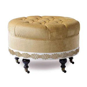 Free Delivery MARCEAU METALLIC BORDER OTTOMAN - Included in: Marceau