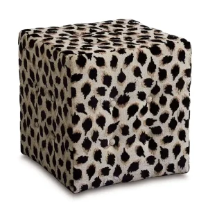 OCELOT CUBE OTTOMAN IN BLACK Best Seller