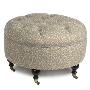 PARRISH FAWN ROUND OTTOMAN - Included in: Rayland Professional Grade