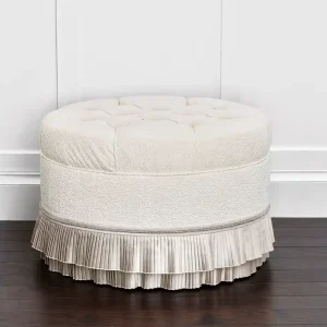ROMILLY PLEATED ROUND OTTOMAN - Included in: Romilly Modern