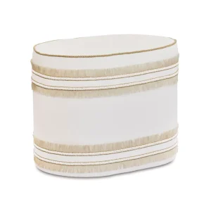 Direct From Manufacturer WREN FRINGE APPLIQUE OTTOMAN - Included in: Wren