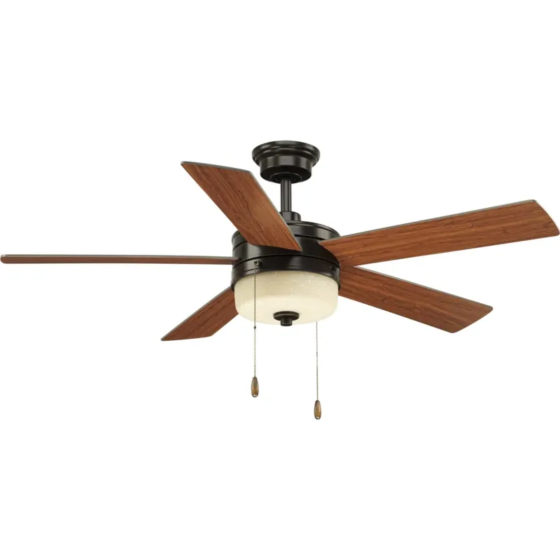 One Day Deal Progress Lighting Verada 54" 5 Blade Indoor Ceiling Fan with Integrated LED Light Kit