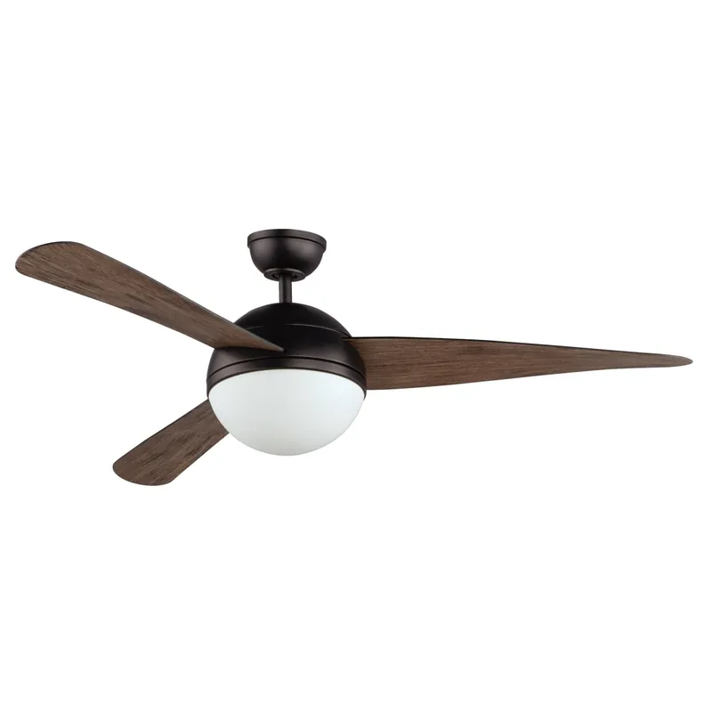 Maxim Cupola 52" 3 Blade LED Indoor Ceiling Fan with Glass Bowl Shade Save Now