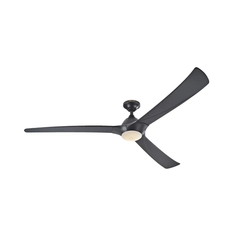 Westinghouse Techno II Single Light 3 Blade Integrated LED Hanging Indoor Ceiling Fan with Reversible DC Motor, Blades, Light Kit, Remote Control and Downrod Included Must Have
