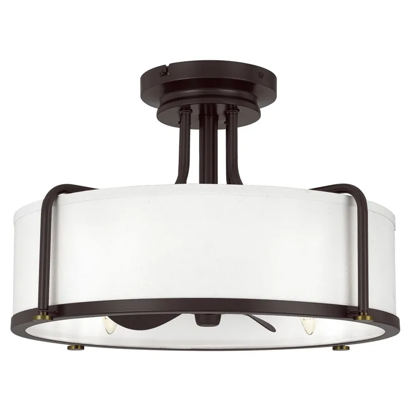 Direct From Factory Roseto Clermont 12" 3 Blade LED Indoor Ceiling Fan