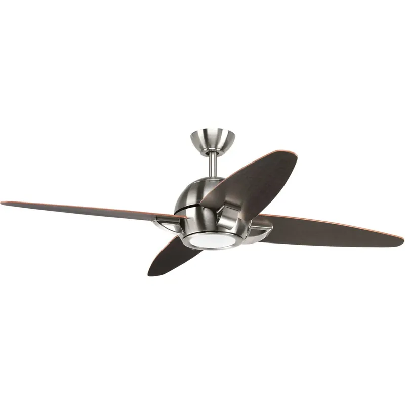 New Release Progress Lighting Soar 54" 4 Blade Integrated LED Indoor Ceiling Fan with White Opal Shade