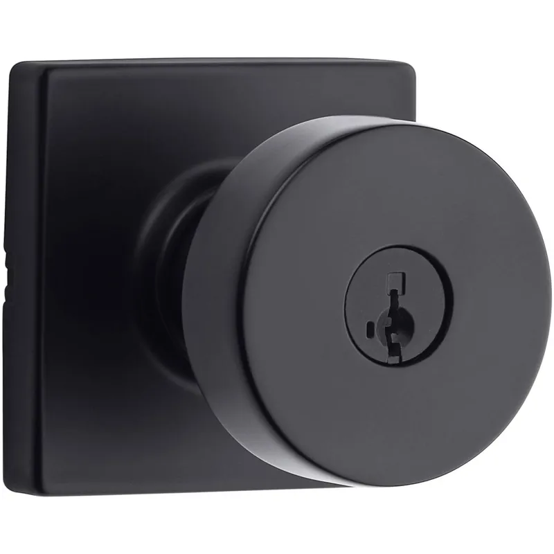 Kwikset Pismo Single Cylinder Keyed Entry Door Knob Set with Square Rose and SmartKey Best Price