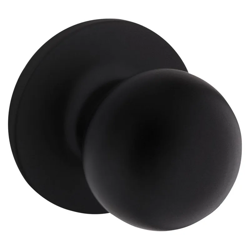 Kwikset Regina Passage Door Knob Set with Round Rose from the Safe Lock Collection Clearance