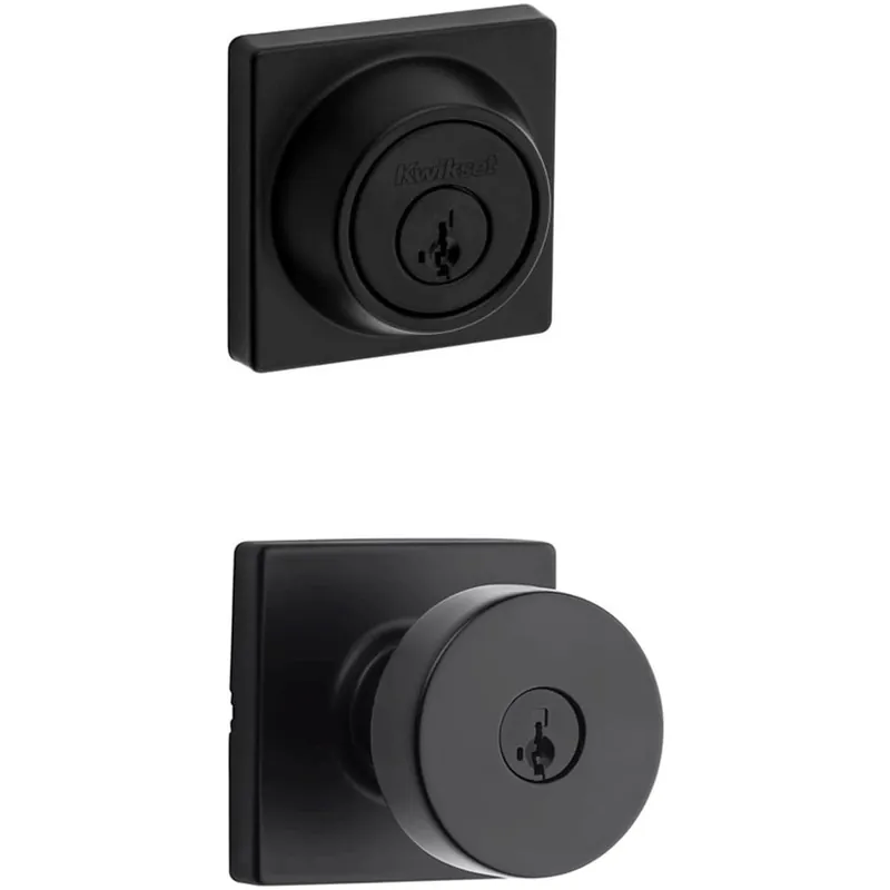 Kwikset Pismo (Square Rosette) Knob and 660 Deadbolt Combo Pack with SmartKey Bulk Order