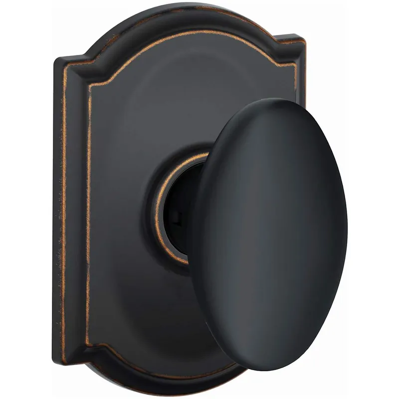 Schlage Siena Passage Door Knob Set with Decorative Camelot Trim Sale