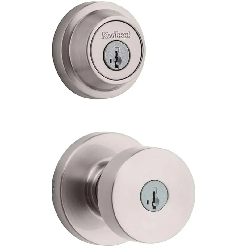 Save Now Kwikset Pismo (Round Rosette) Knob and 660 Deadbolt Combo Pack with SmartKey