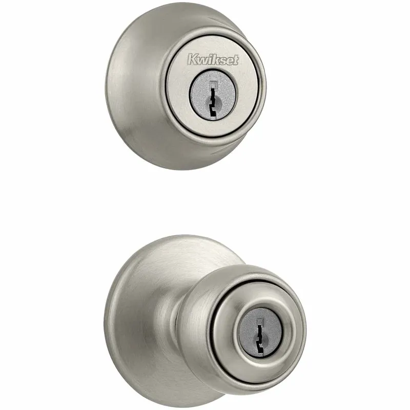 Kwikset Polo Keyed Single Cylinder Knobset and Deadbolt Combo Pack Factory Price