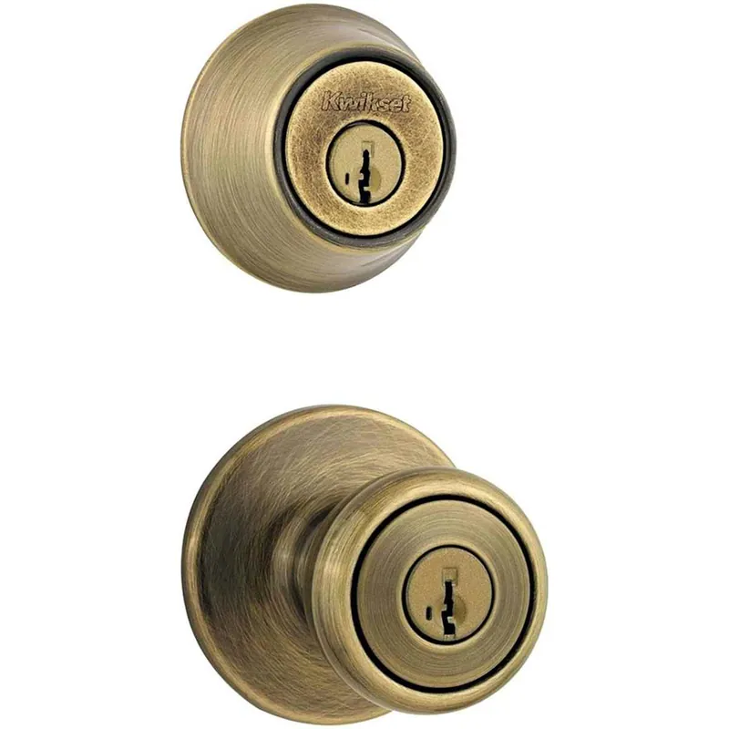 Same Day Shipping Kwikset Tylo (Round Rosette) Knob and 660 Deadbolt Combo Pack with SmartKey