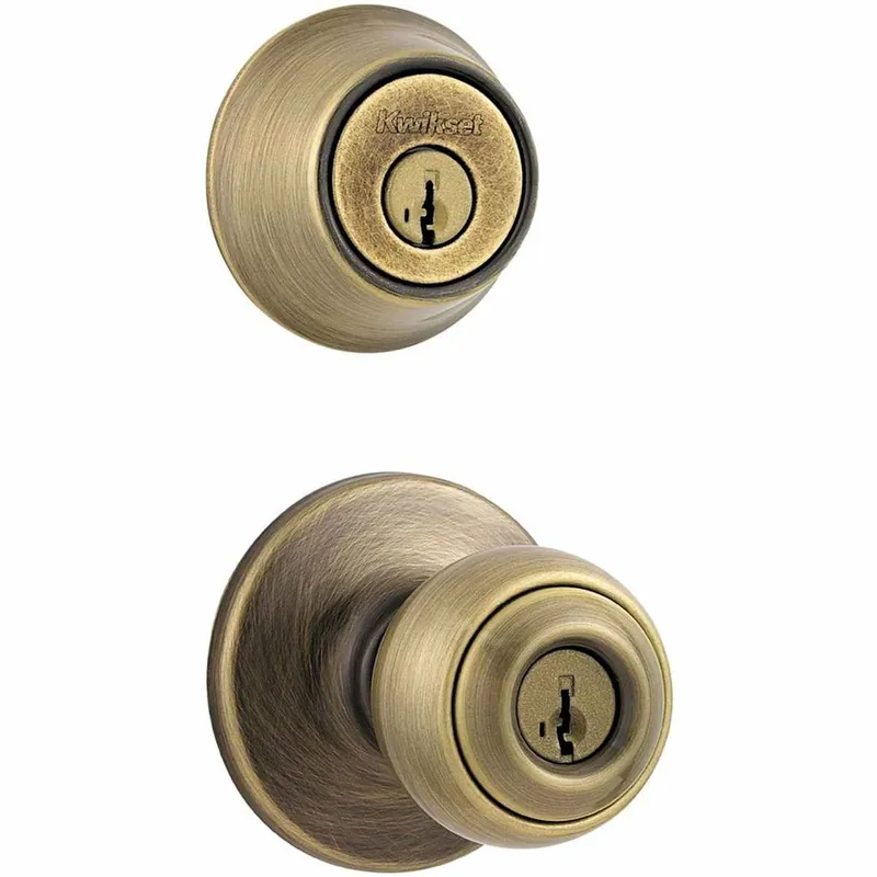 Kwikset Polo (Round Rosette) Knob and 660 Deadbolt Combo Pack with SmartKey Final Sale