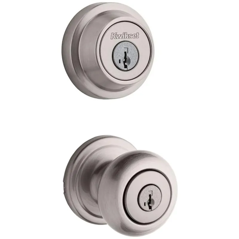 Authentic Kwikset Hancock Single Cylinder Keyed Entry Knob Set and Deadbolt Combo with SmartKey from the Contemporary Collection