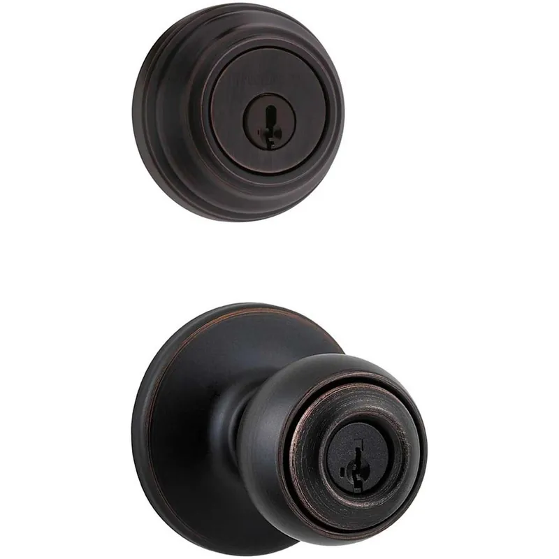 Kwikset Polo (Round Rosette) Knob and 980 Deadbolt Combo Pack with SmartKey Don’t Miss Out