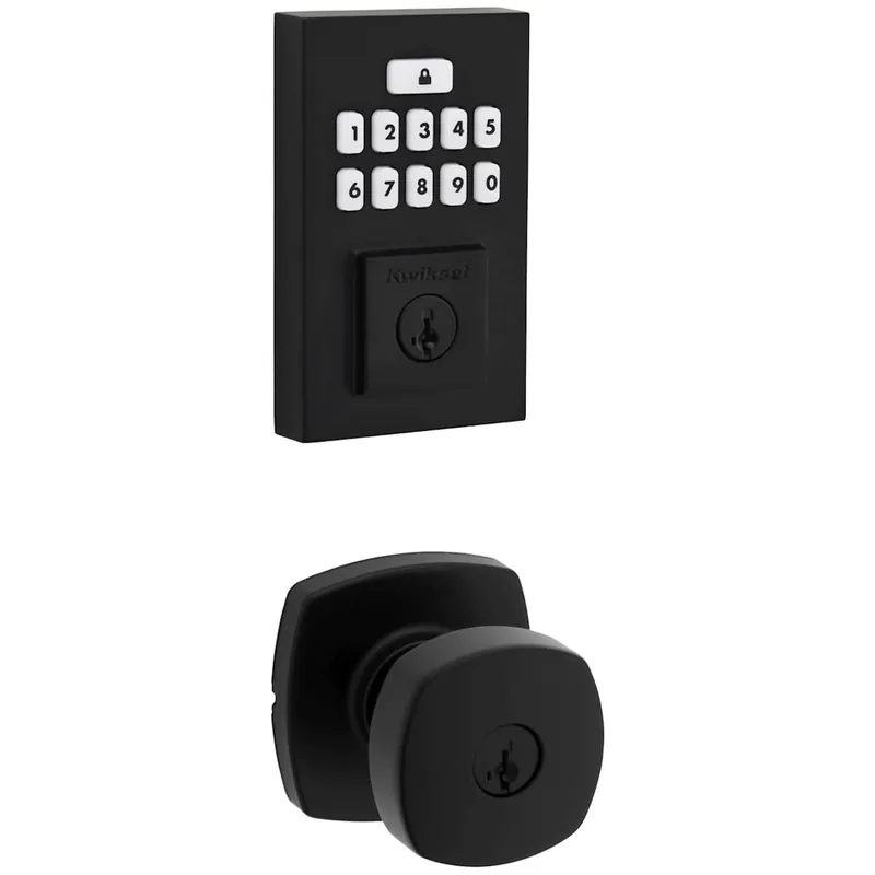 Low Price Kwikset Arroyo Keyed Entry Knob Set and Electronic Keyless Entry Deadbolt Combo Pack with SmartKey from the SmartCode Deadbolts Touchpad Collection