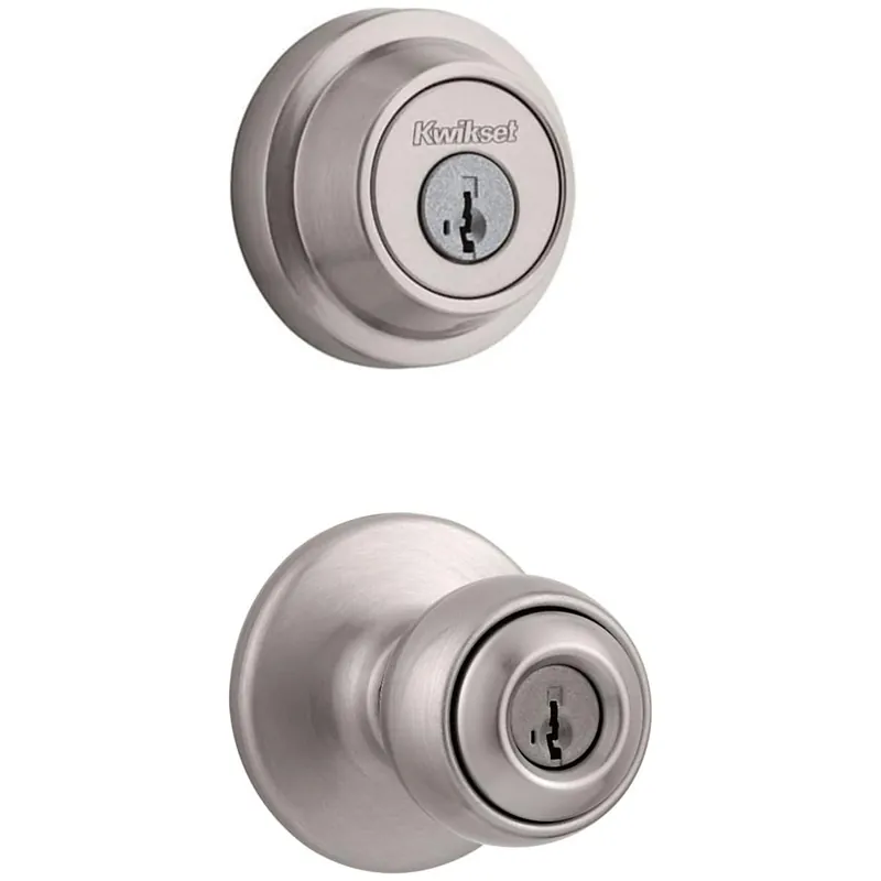 Kwikset Polo Single Cylinder Keyed Entry Knob Set and Deadbolt Combo with SmartKey from the Contemporary Collection Affordable