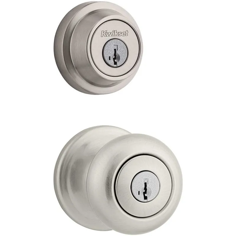 Secure Checkout Kwikset Juno (Round Rosette) Knob and 660 Deadbolt Combo Pack with SmartKey