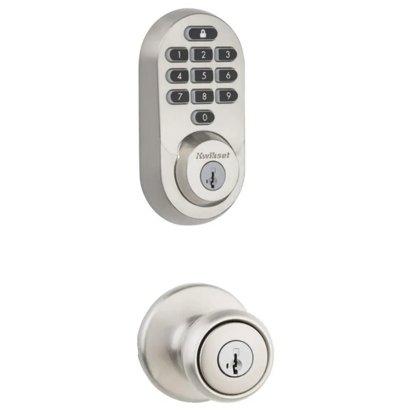 Kwikset Tylo Single Cylinder Keyed Entry Knob Set and Electronic Keyless Entry Deadbolt Combo Pack with SmartKey from the Halo Collection Price Cut