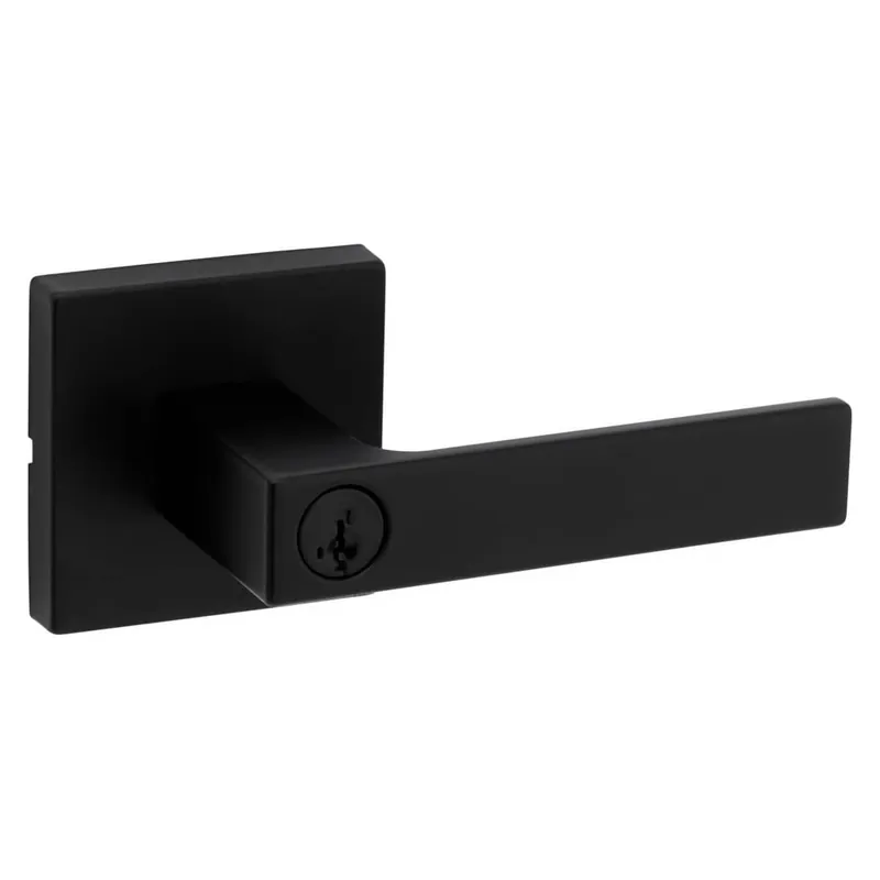 Kwikset Singapore Single Cylinder Keyed Entry Door Lever Set with Square Rose and SmartKey Flash Sale