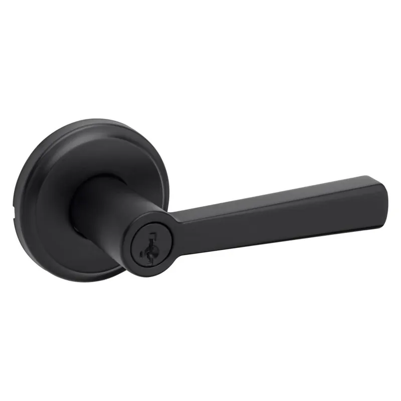 Must Have Kwikset Trafford Single Cylinder Keyed Entry Door Lever Set with Round Rose and SmartKey