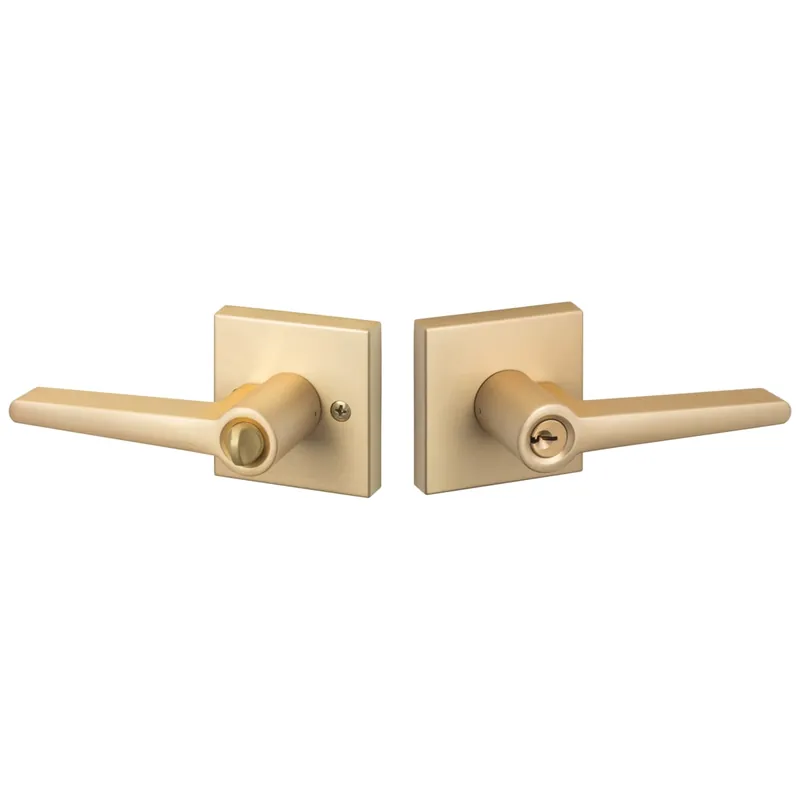 New Arrival Sure-Loc Basel Single Cylinder Keyed Entry Door Lever Set with Square Rose