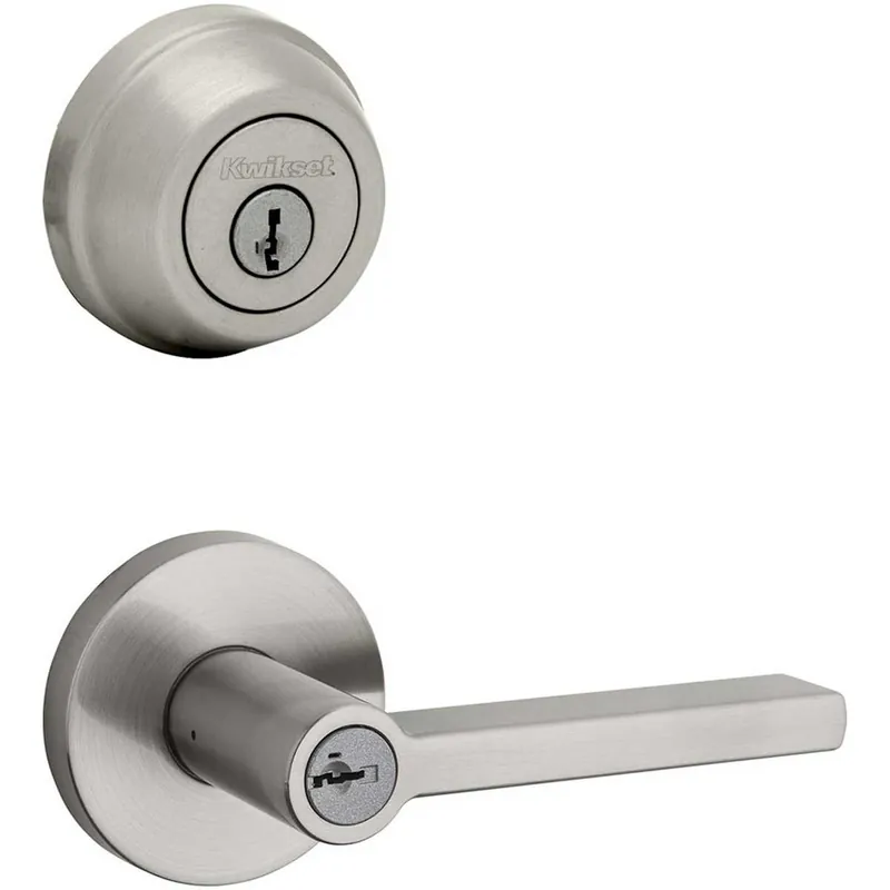 Order Now Kwikset Halifax (Round Rosette) Lever and 780 Deadbolt Combo Pack with SmartKey