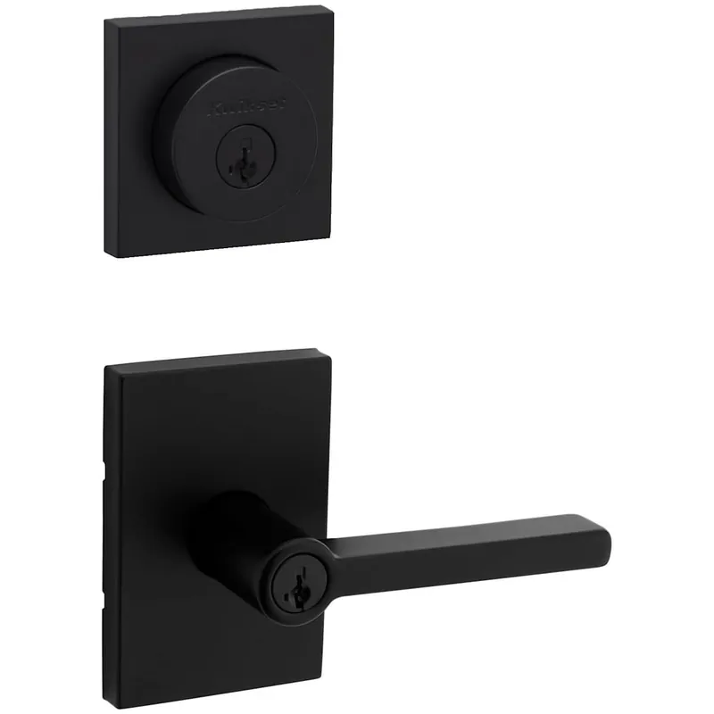 Premium Kwikset Halifax Single Cylinder Keyed Entry Lever Set and Deadbolt Combo with SmartKey