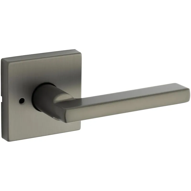 Professional Grade Kwikset Halifax Privacy Door Lever Set with Square Rose