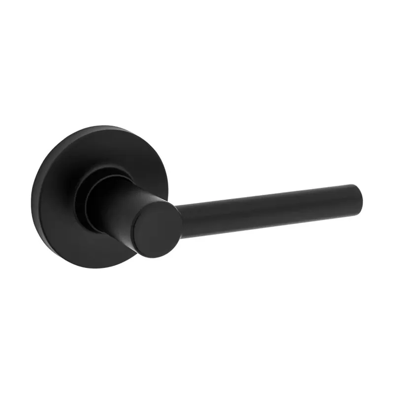Kwikset Reminy Non-Turning One-Sided Dummy Door Lever with Round Rose from the Safe Lock Collection Seasonal Sale