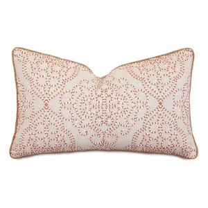 MARGUERITE DAMASK EMBROIDERY DECORATIVE PILLOW - Included in: Marguerite Seasonal Sale