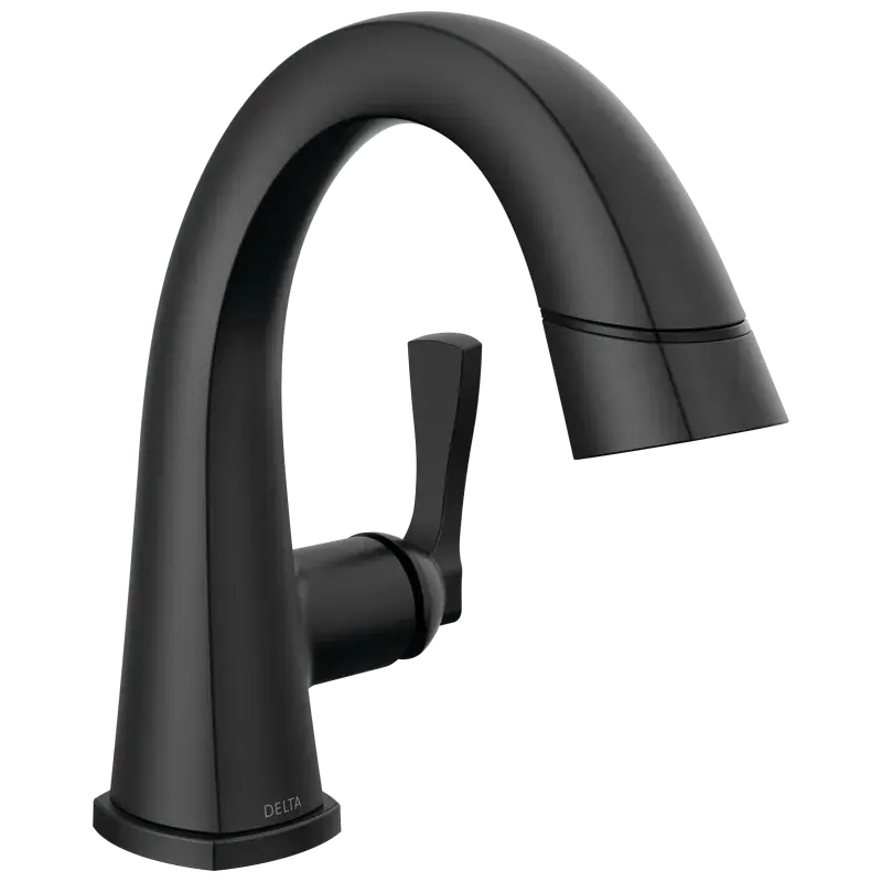 Single Handle Pull Down Bathroom Faucet (Recertified) in Matte Black No Minimum Order