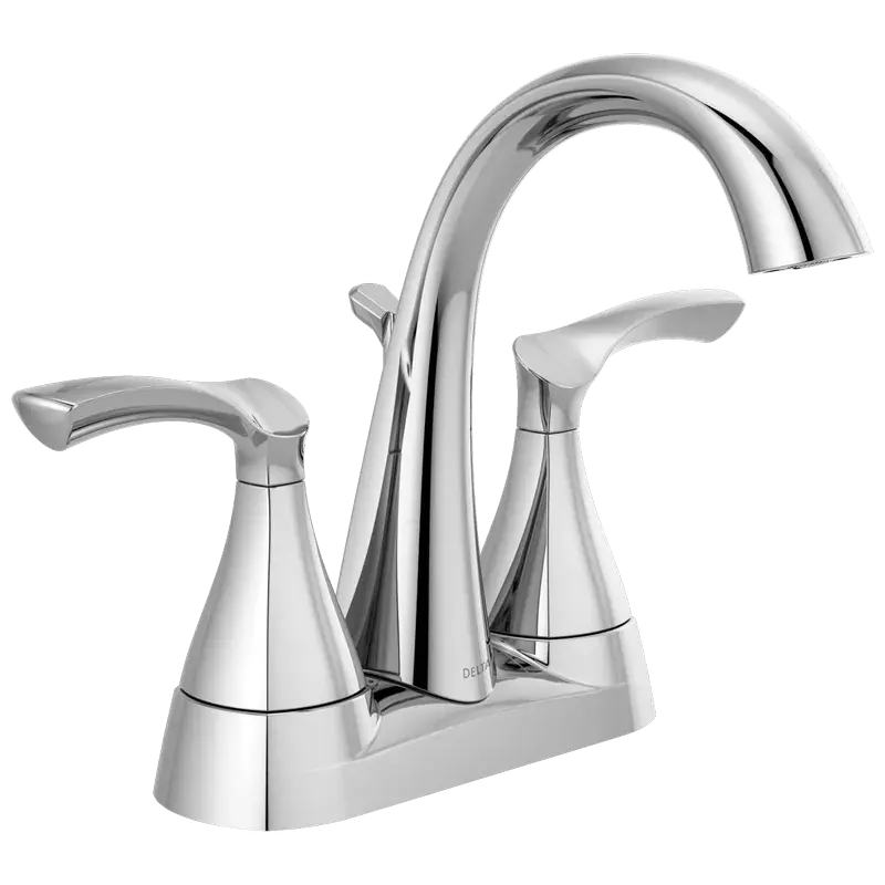 Bargain Two Handle Centerset Bathroom Faucet in Chrome