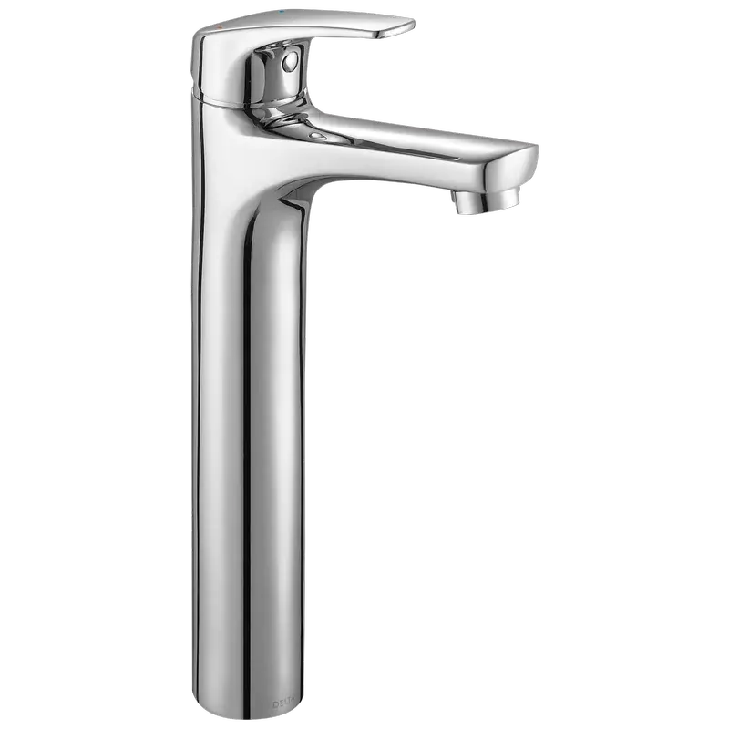 Handmade Single Handle Bathroom with Riser in Chrome